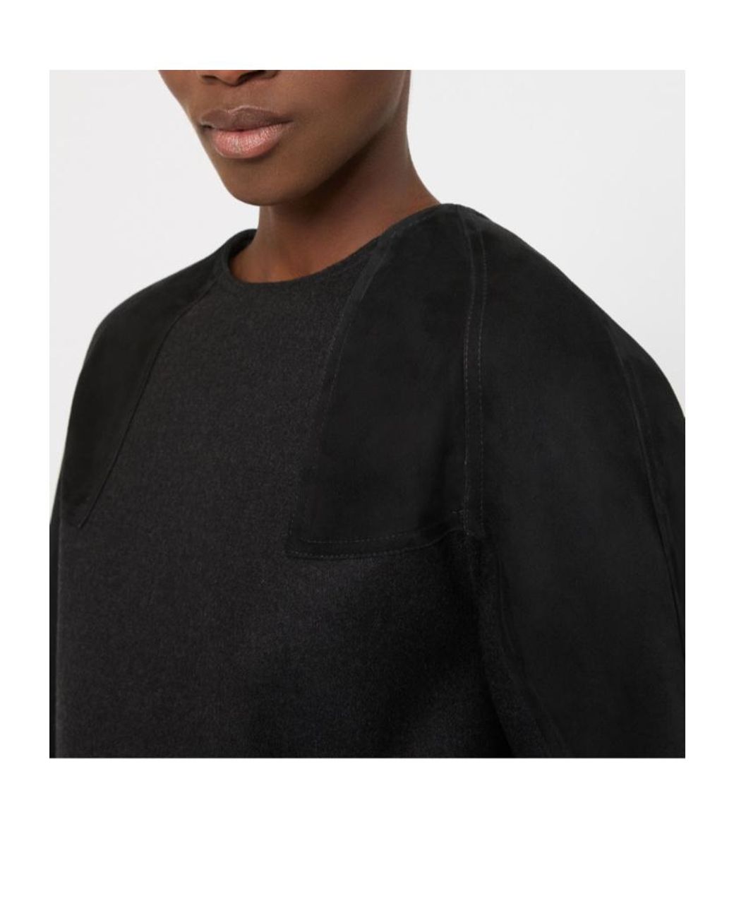 Max Mara Black Stretch-Virgin Wool Top