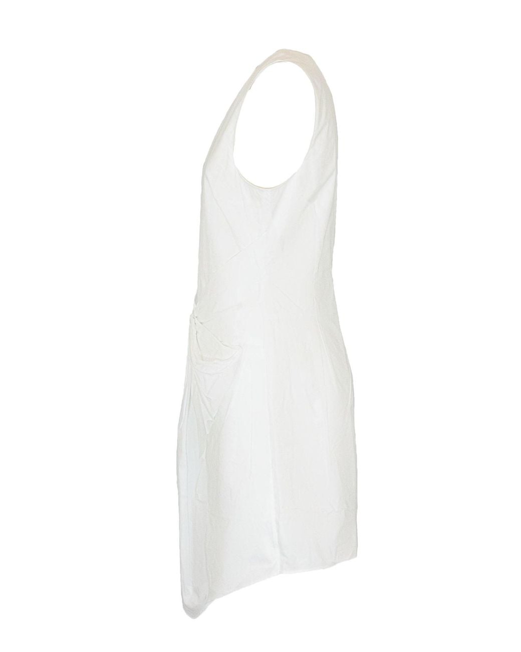 ROTATE BIRGER CHRISTENSEN White Sleeveless Dress W/ Bow Bright