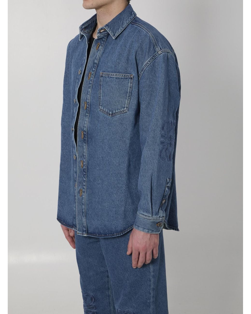 Loewe Blue Anagram Overshirt for men