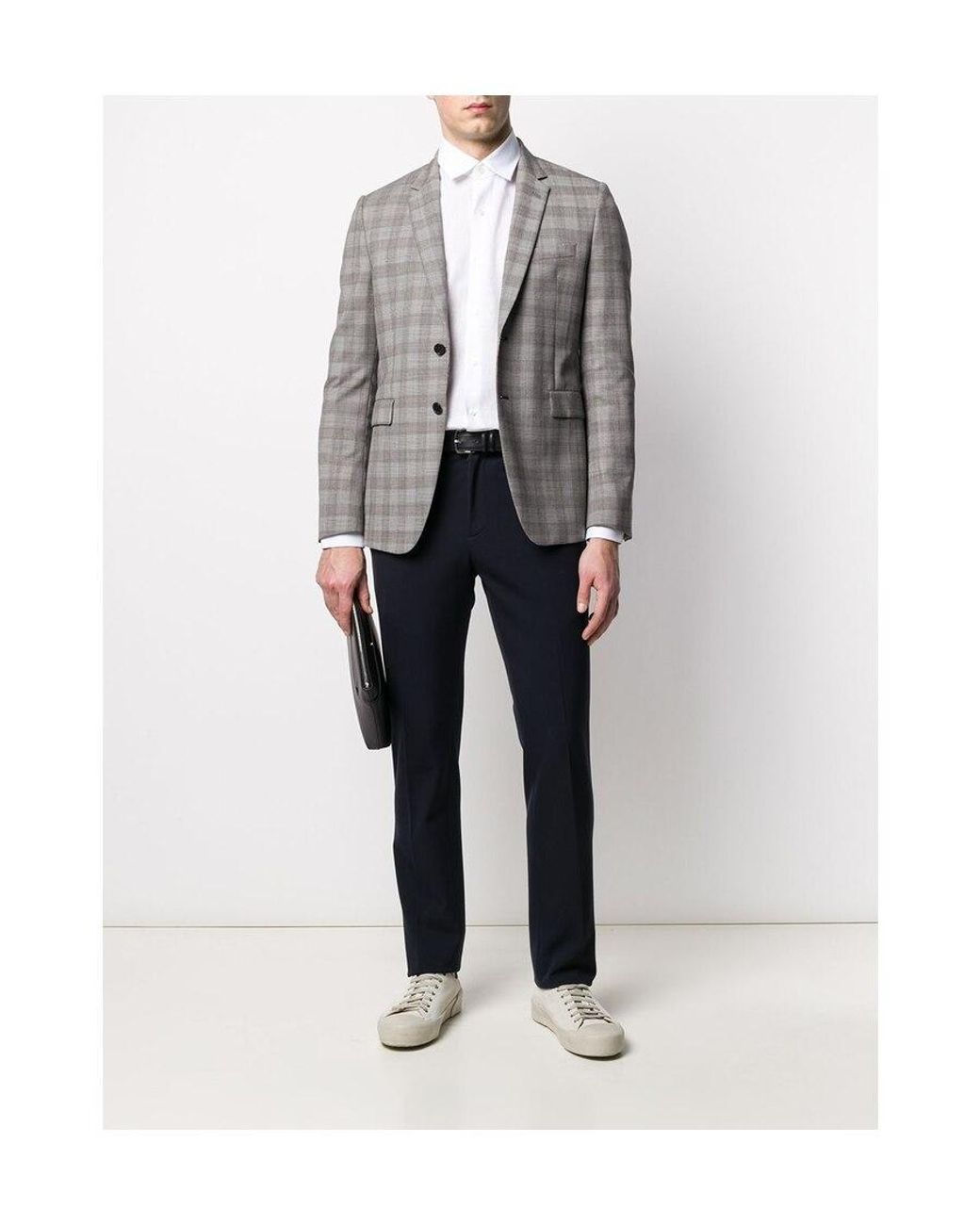 Ferragamo White Long-Sleeve Linen Shirt for men