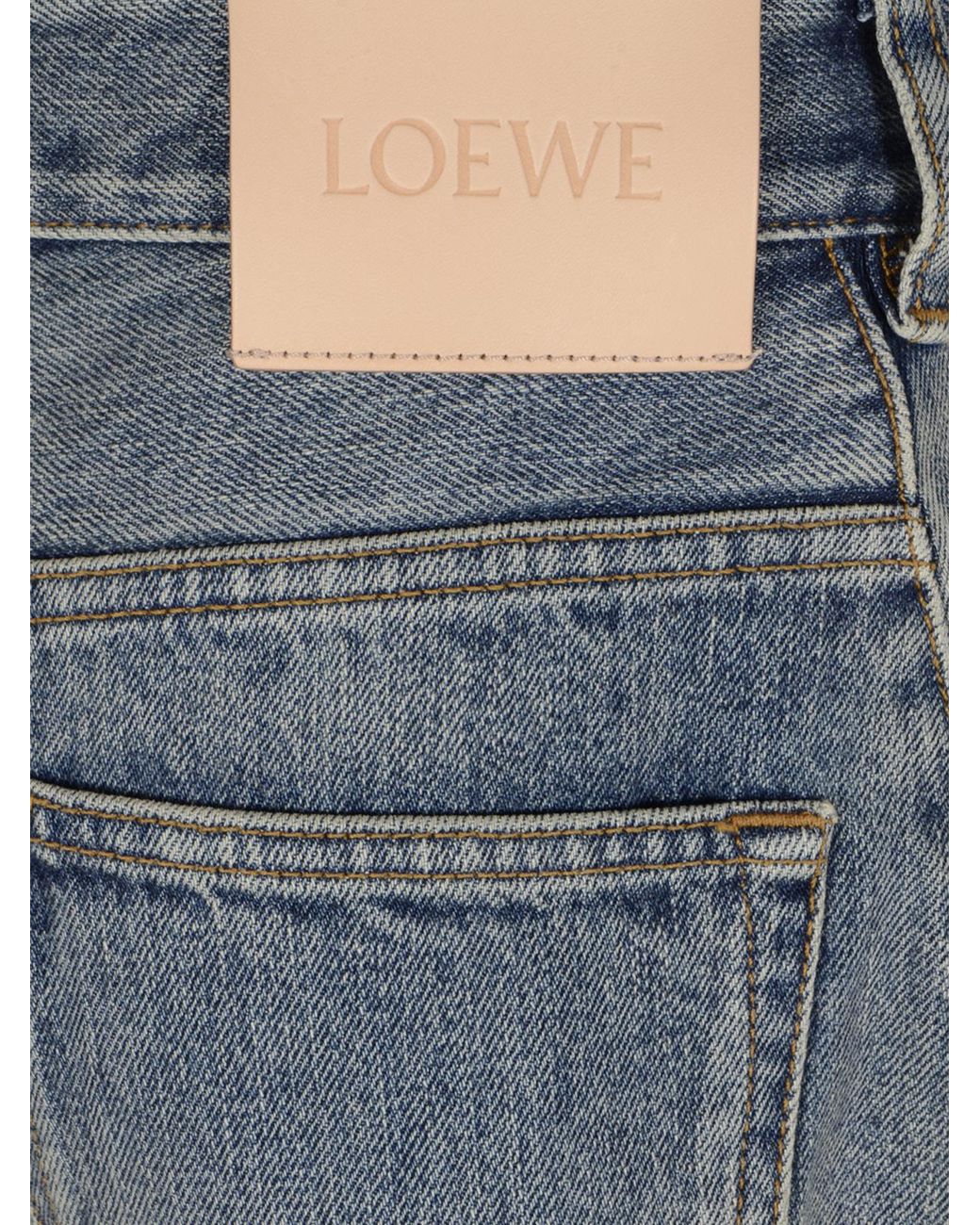 Loewe Gray Anagram Barrel Jeans