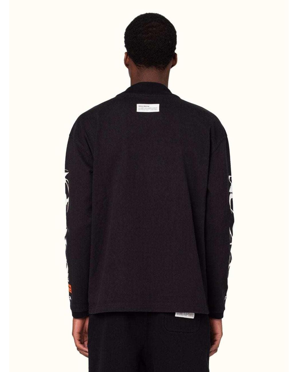 Heron Preston Black Long-Sleeved Sweater for men