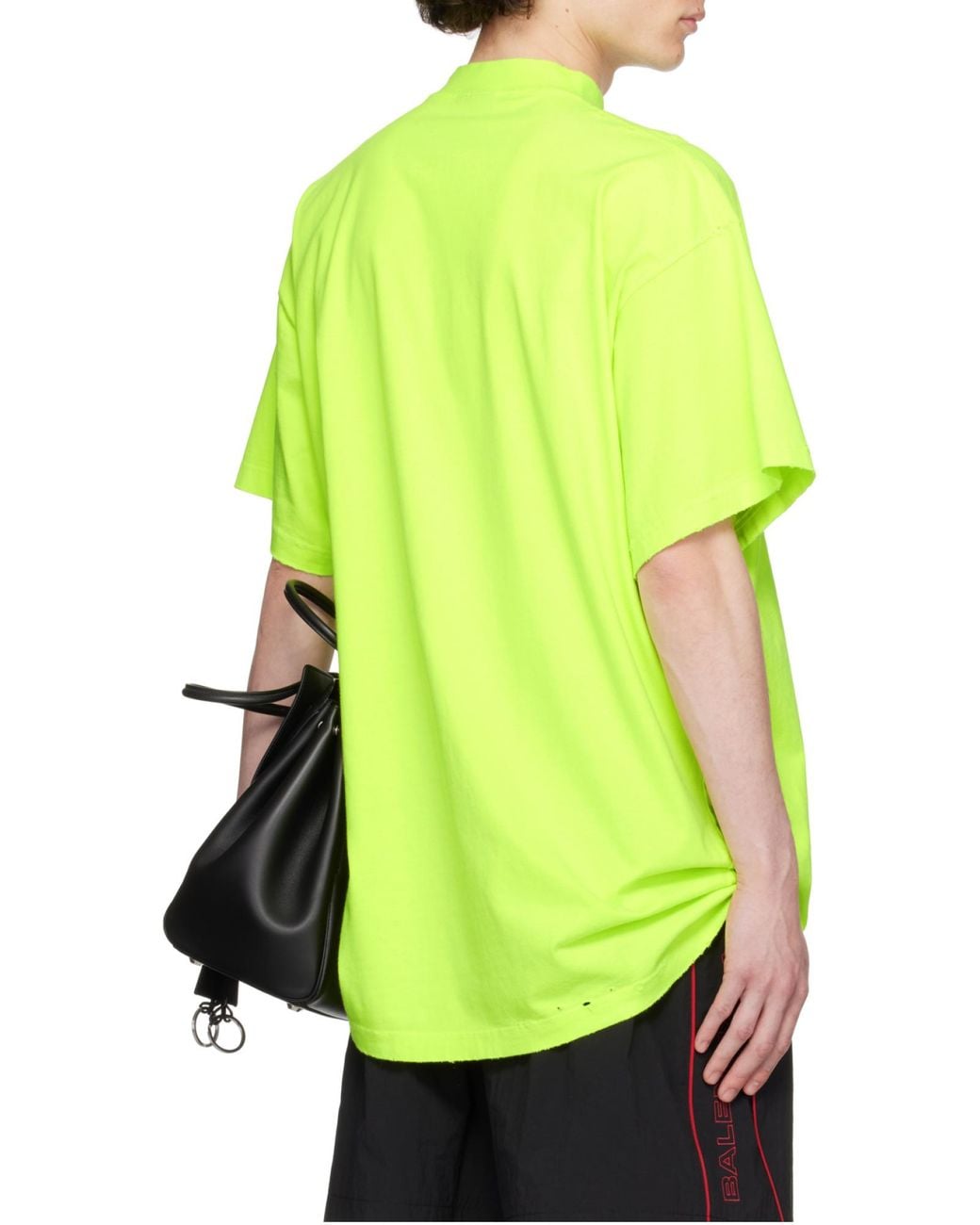 Balenciaga Yellow 3B Liquefied Oversized T-Shirt for men