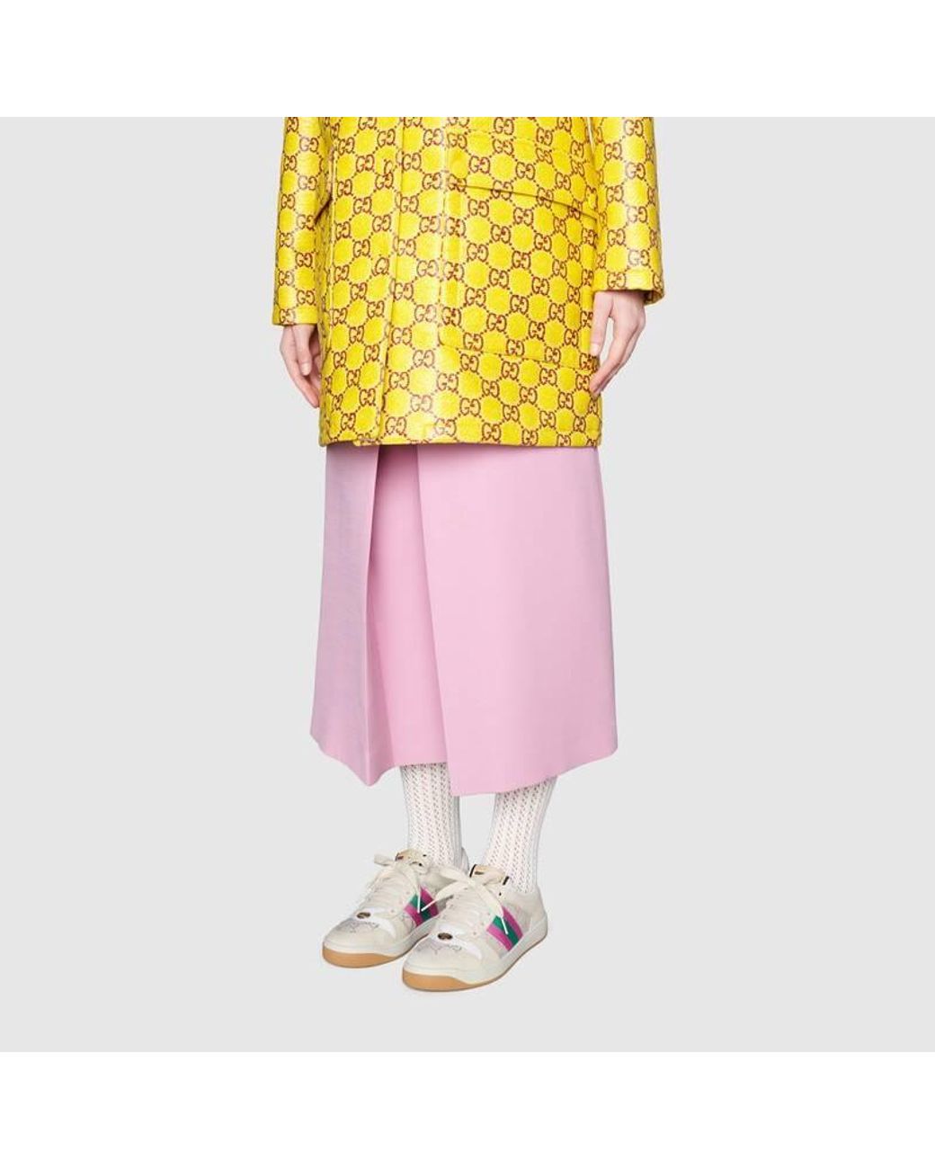 Gucci Blue Web Screener Sneakers