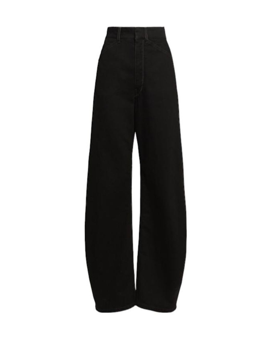 Lemaire Black Denim High Waisted Curved Jeans
