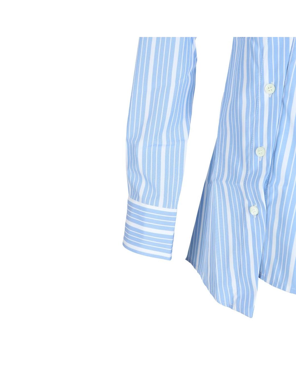 Jacquemus Blue Pablo Striped Asymmetric Hem Shirt