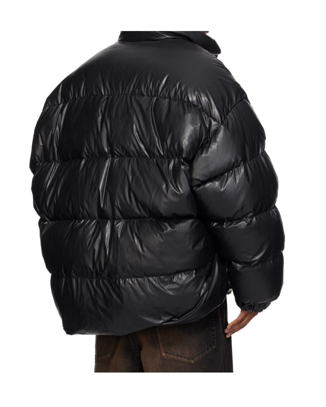 Maison Mihara Yasuhiro Black Bottom Folded Down Jacket for men
