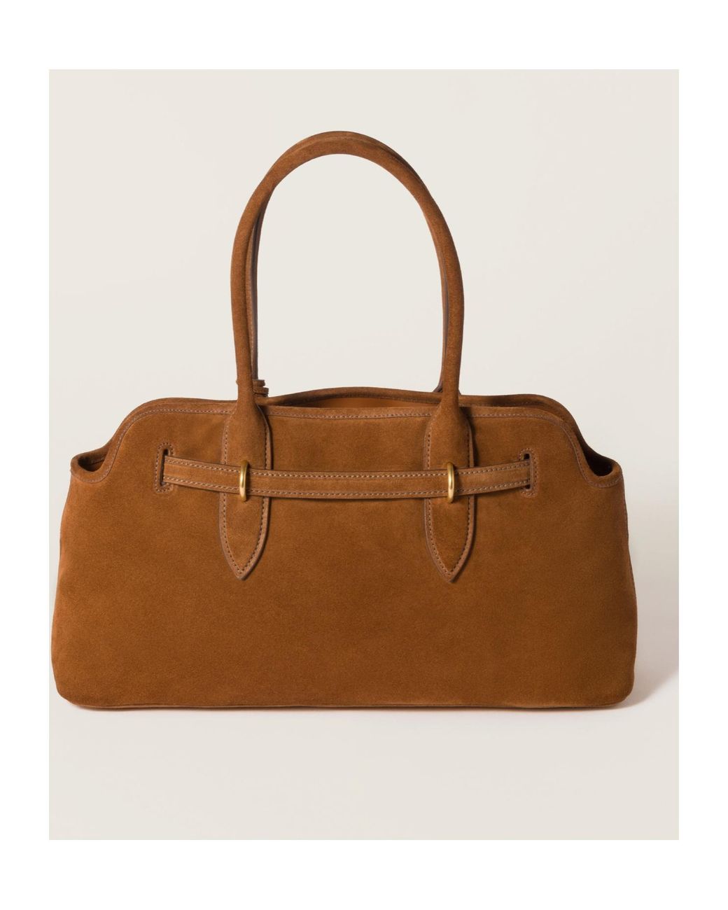 Miu Miu Brown Aventure Suede Bag