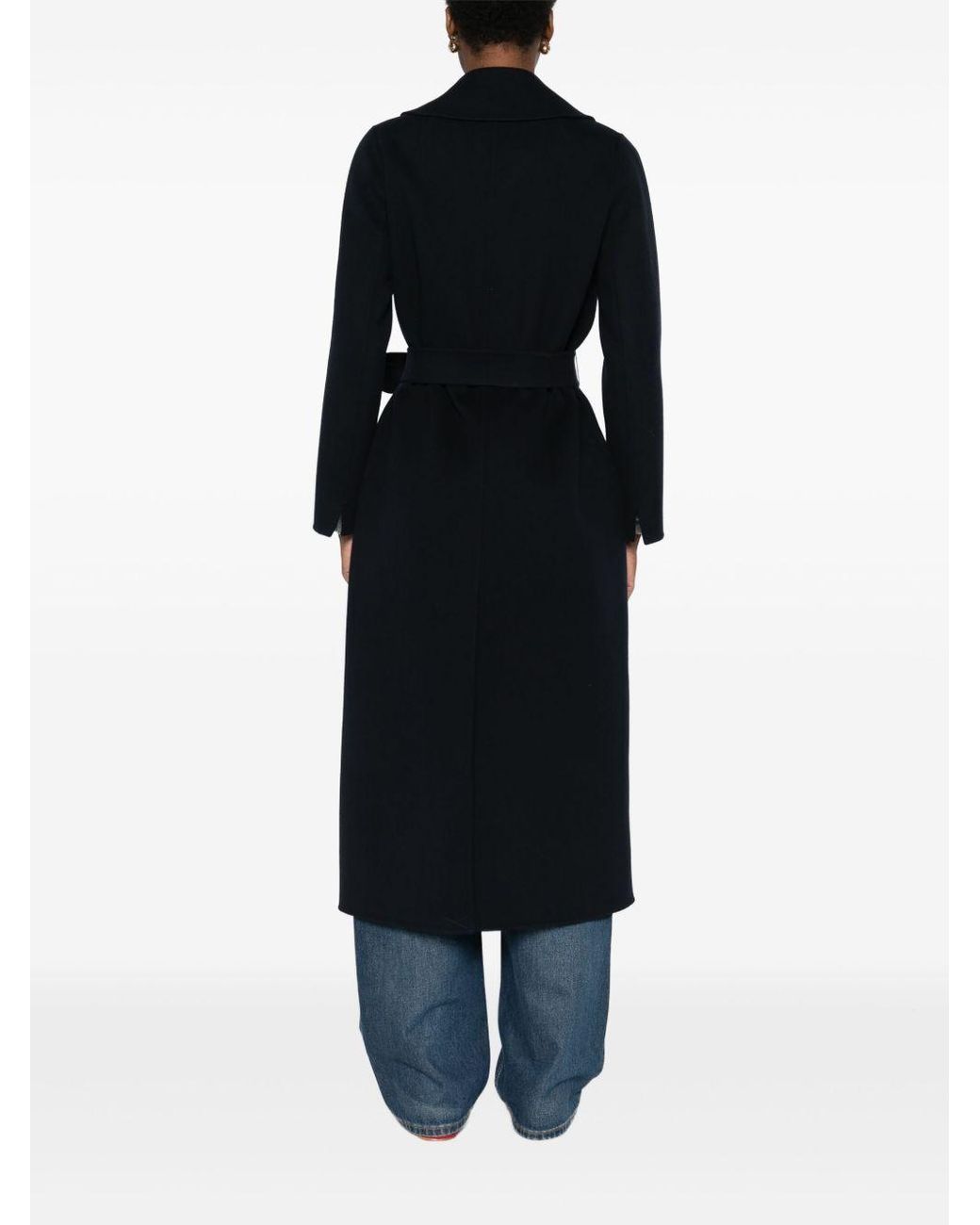 Max Mara Blue 'S Anna Belted Long Coat