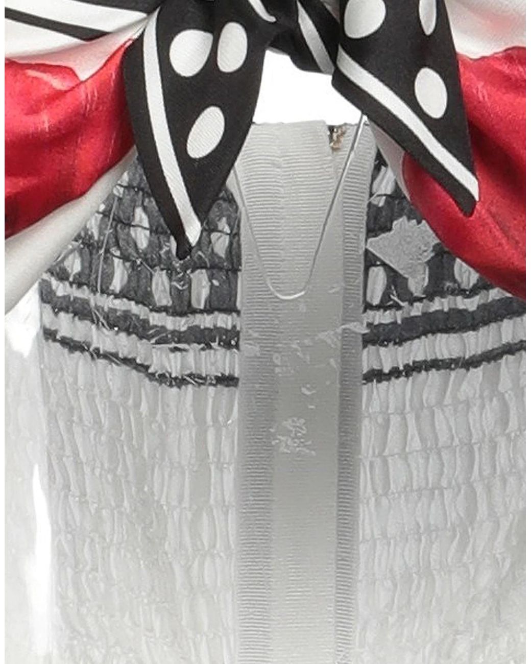 Dolce & Gabbana Red Sleeveless Floral Polka Dot Top