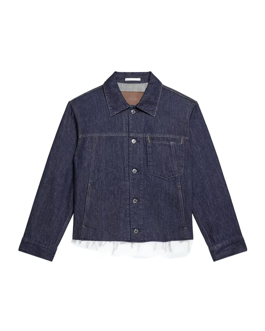 Helmut Lang Blue Cropped Trucker Jacket for men