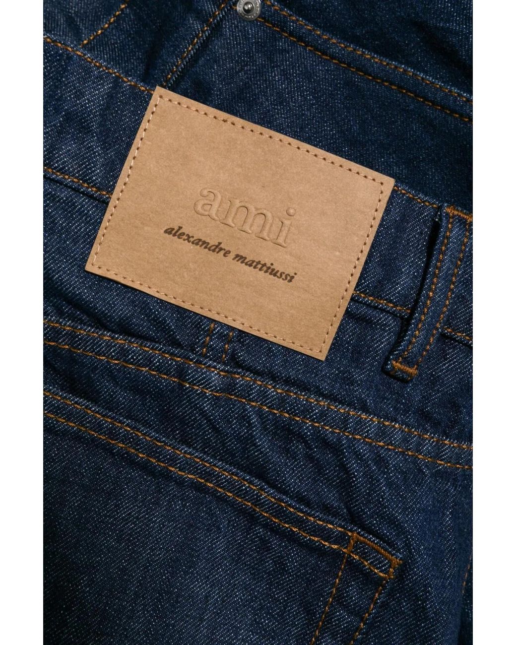 AMI Blue Ami Balloon Fit Jeans for men