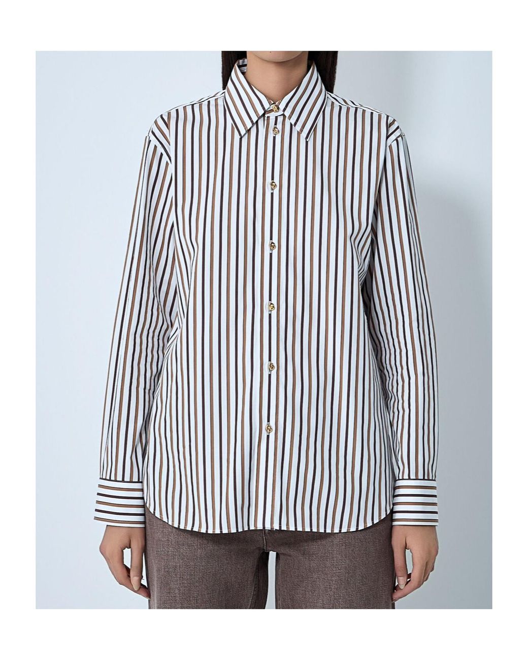 Bottega Veneta Multicolor Bold Striped Buttoned Shirt