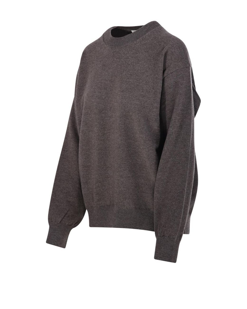 Rohe Brown Open Armhole Crew-Neck Jumper