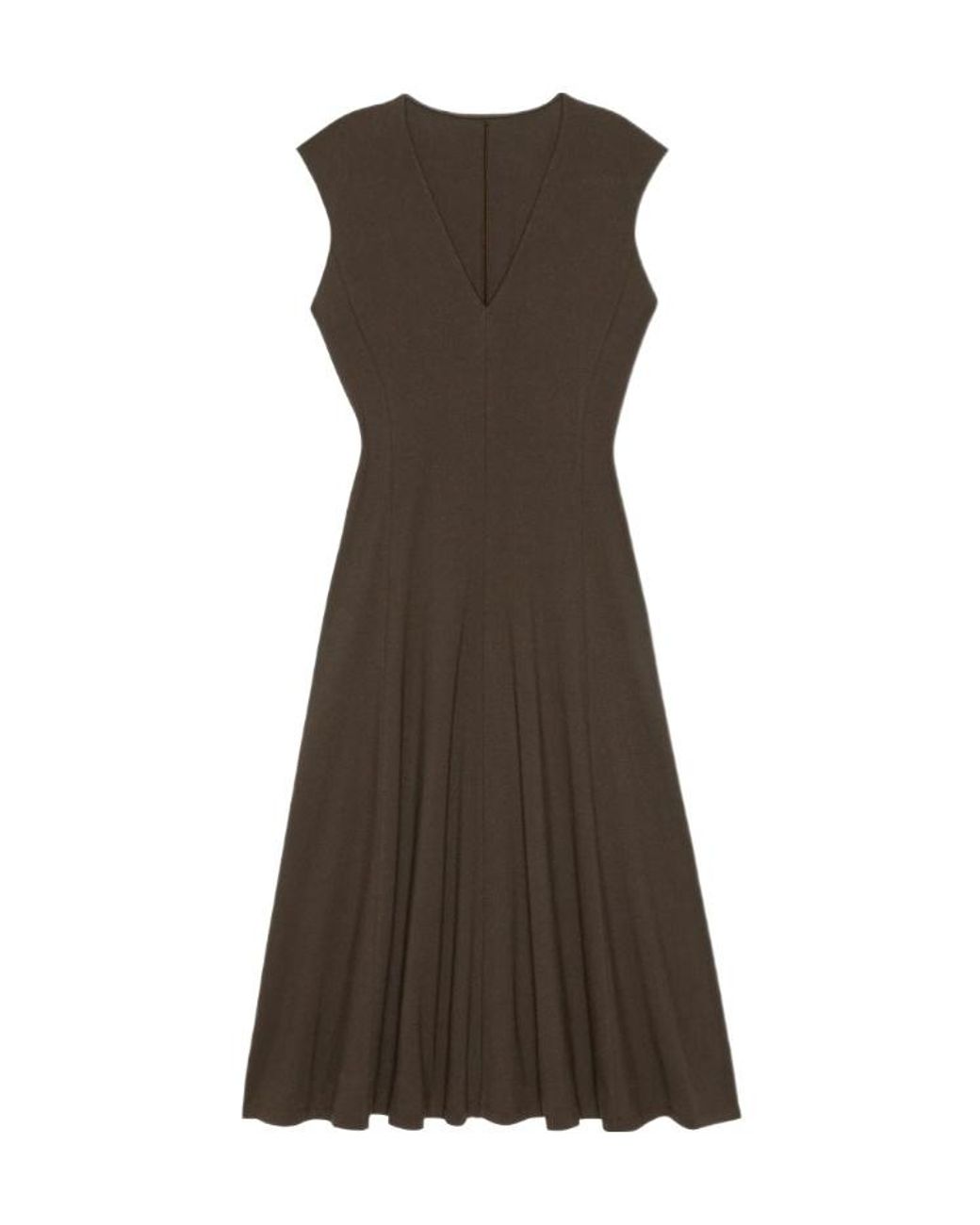 FRAME Brown V-Neck Dress