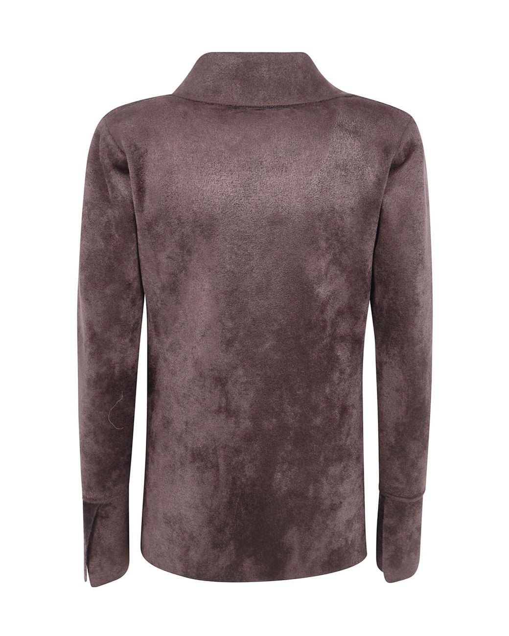 D.exterior Purple Double-Breasted Velvet Blazer