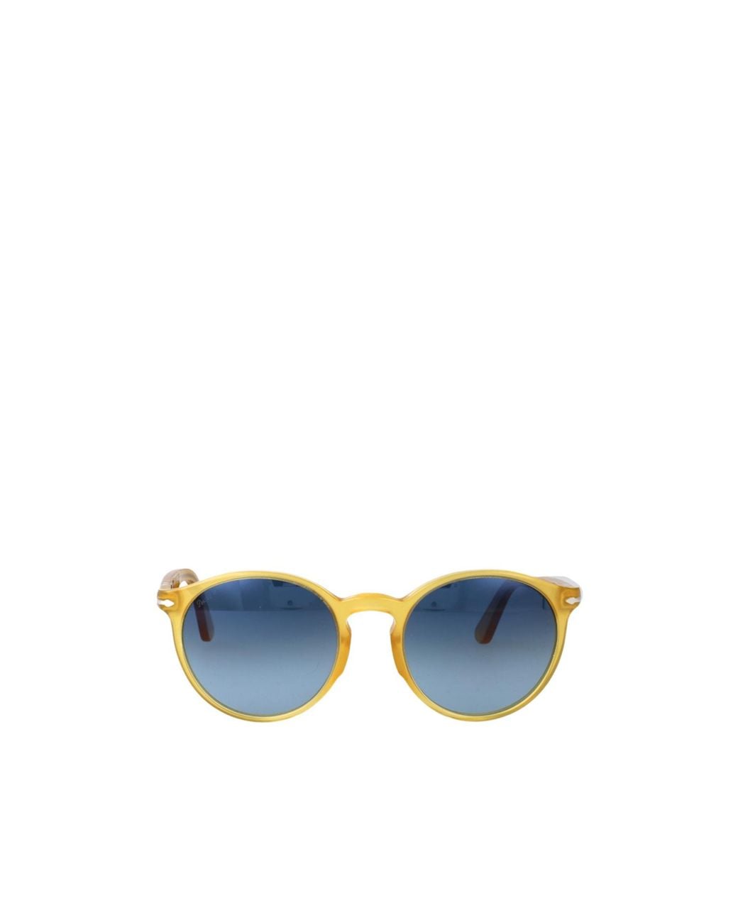 Persol Blue Round Frame Sunglasses for men