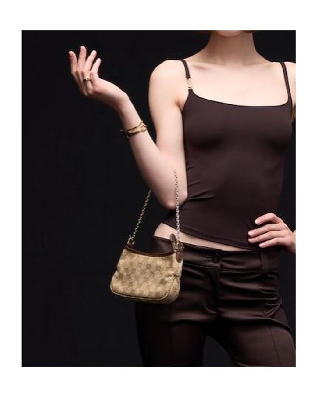 Gucci White Gossip Crystal Small Shoulder Bag