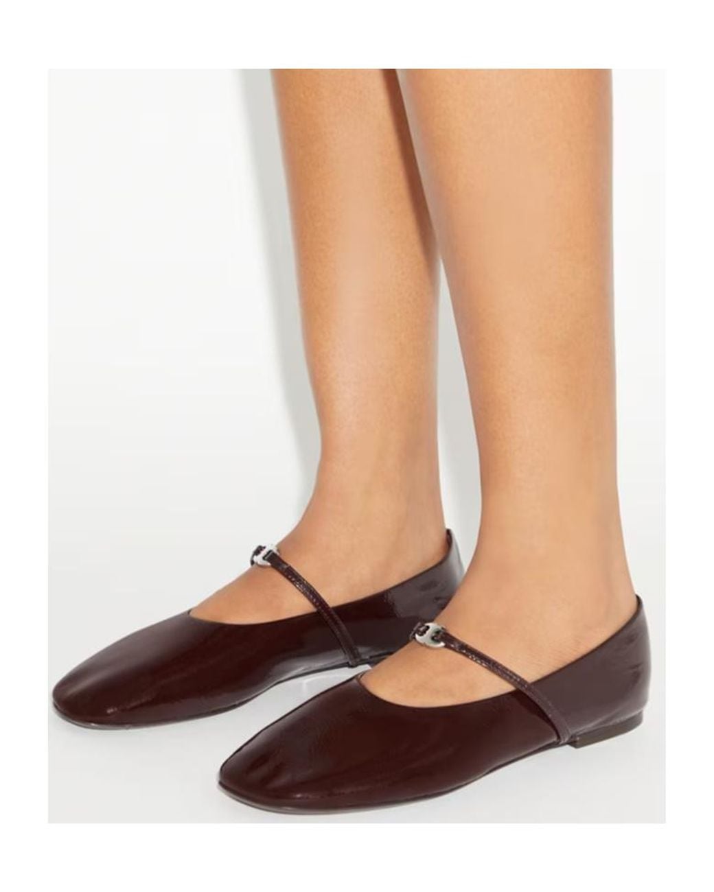 Tory Burch Brown Leather Ballet Flats