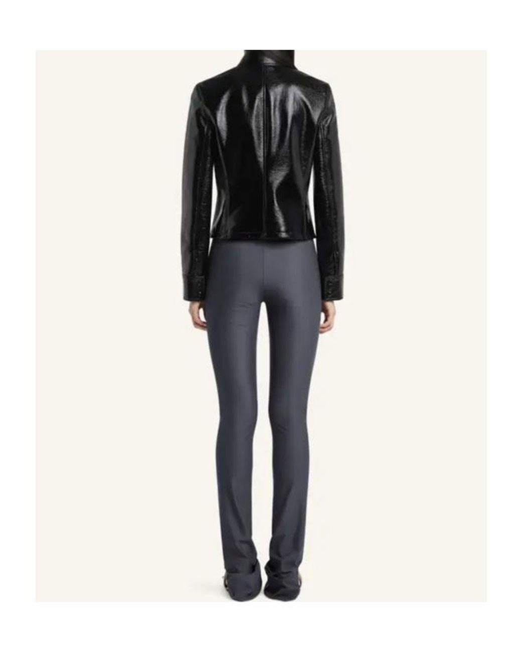 Courreges Black Courrèges Buckle-Neck Zipped City Jacket