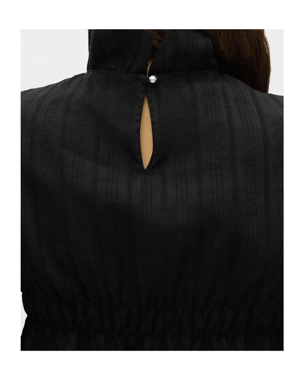 Ann Demeulemeester Black Smocked Ruffled Blouse