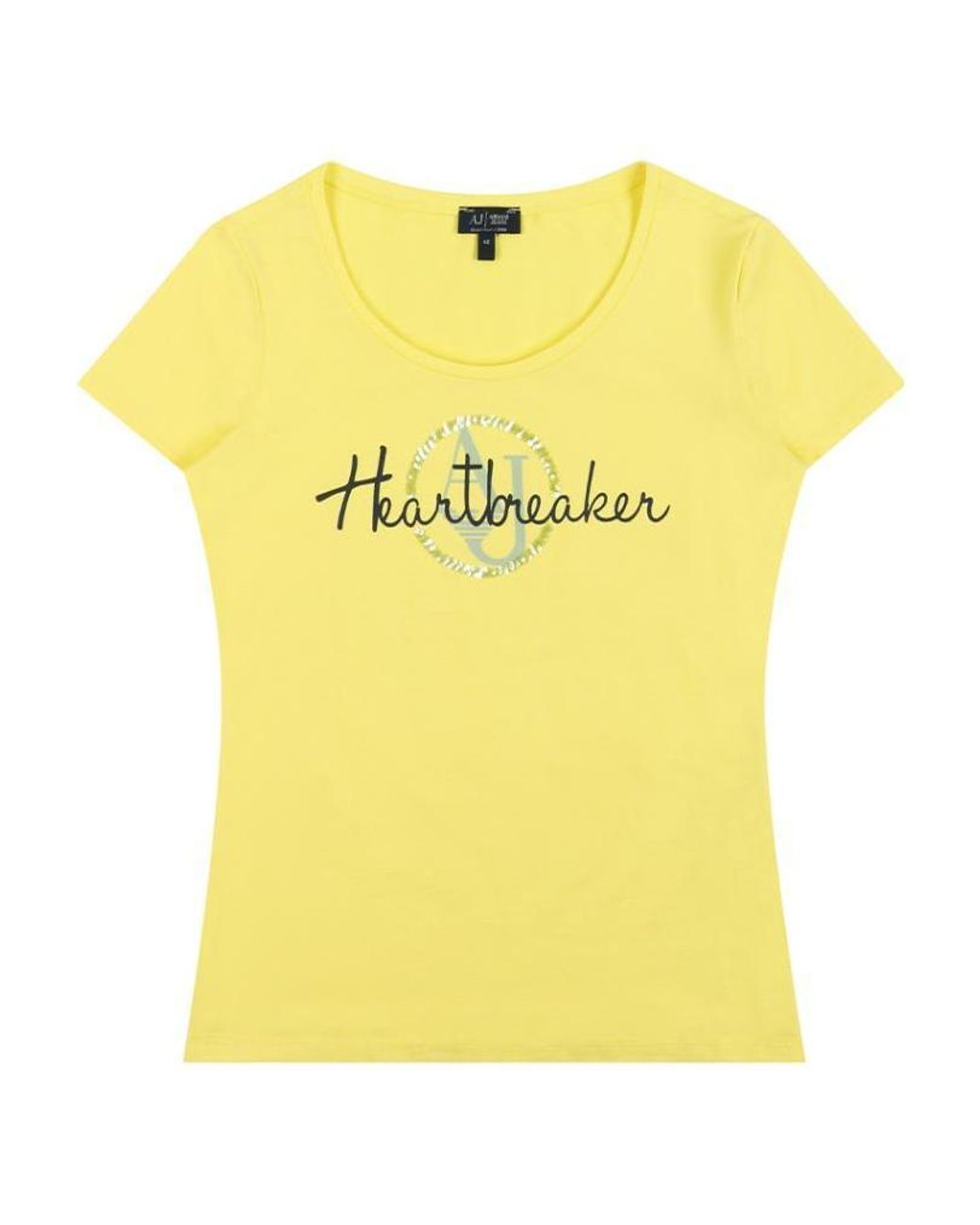 Armani Jeans Yellow Item O-Neck Short-Sleeved T-Shirt