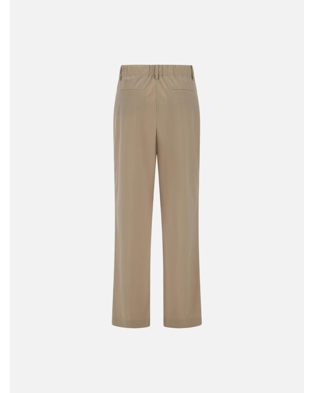 Herno Natural Pleated Wide Leg Trousers