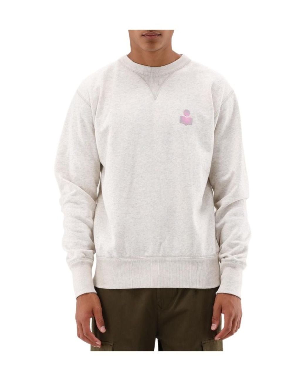 Isabel Marant White Long-Sleeved Sweater for men