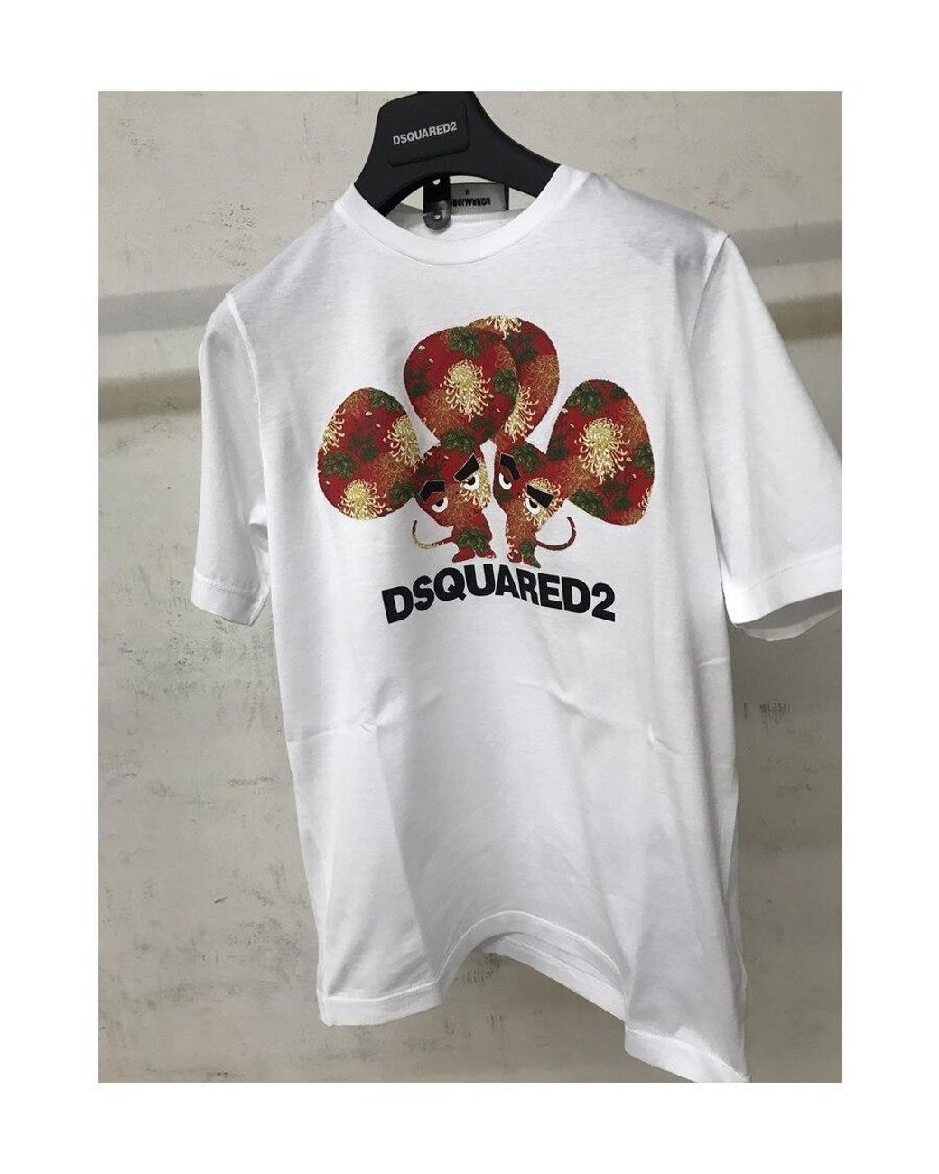 DSquared² White Printed Detail T-Shirt