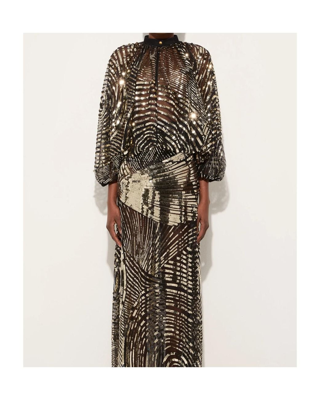 Emilio Pucci Brown Pucci Iride Sequined Blouse