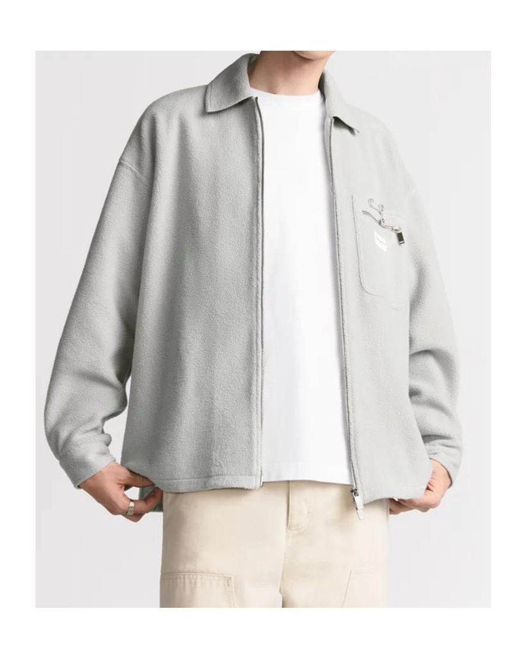 Dior Gray Homme Cd Couture Zipped Overshirt for men