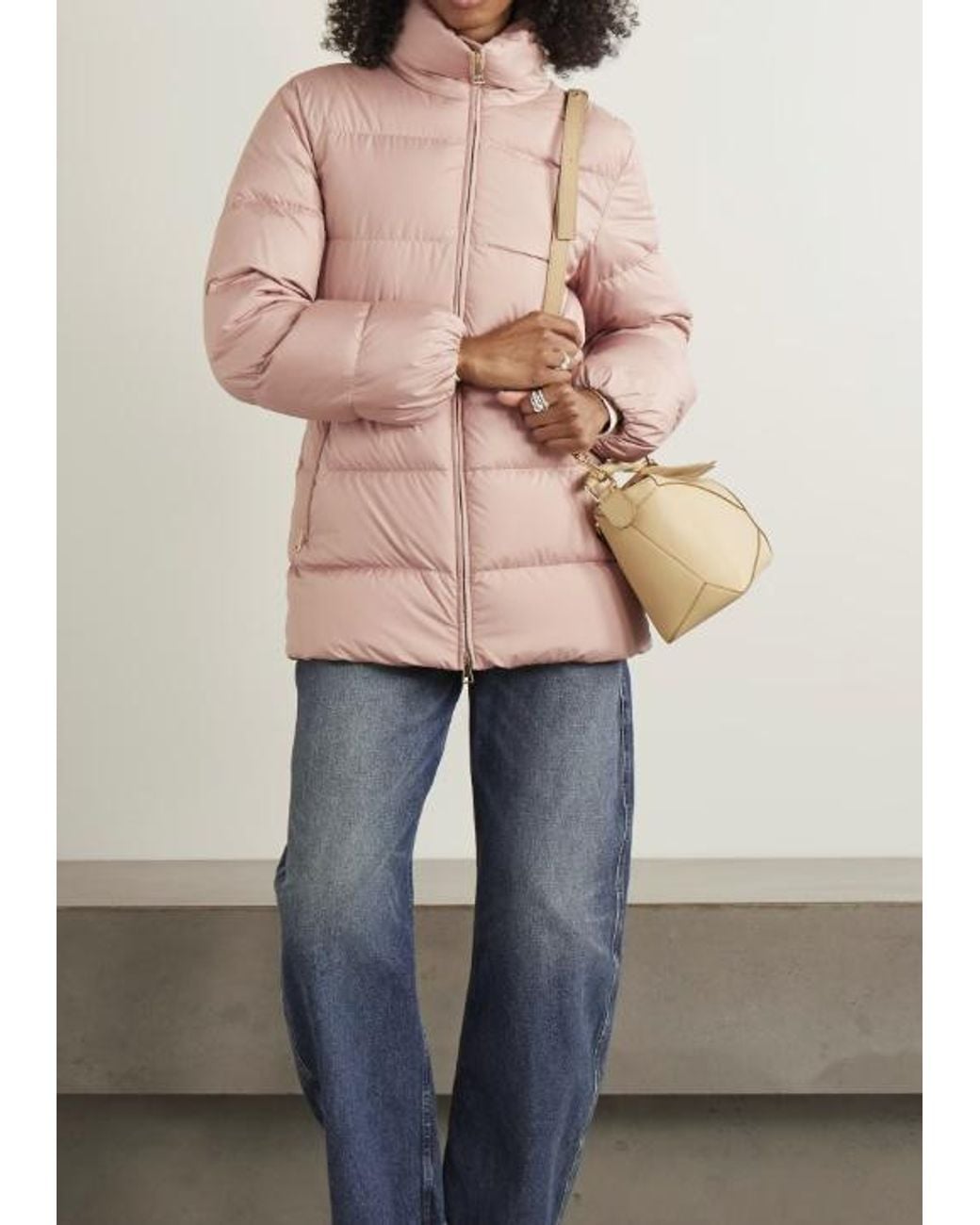 Moncler Pink Brossette Short Down Jacket