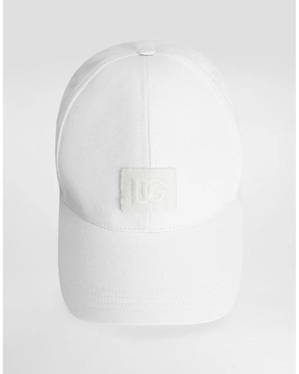 Dolce & Gabbana White Logo Patch Baseball Hat for men