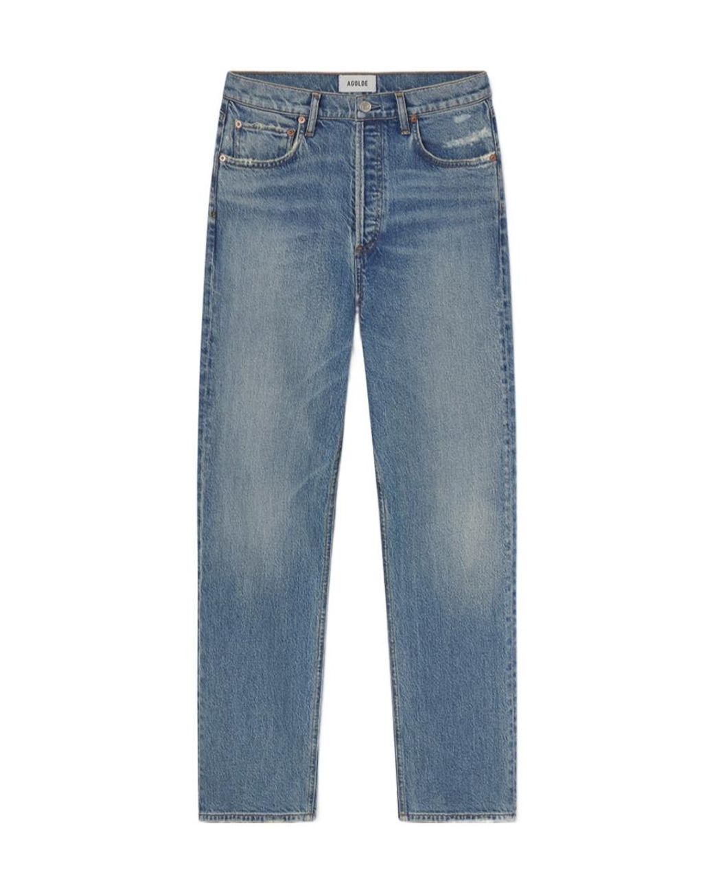 Agolde Blue 90's Pinch Waist Crop (Weightless Stretch)