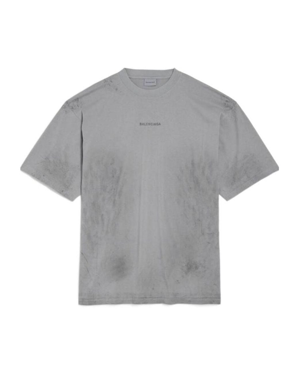 Balenciaga Gray Back Medium Fit T-Shirt for men
