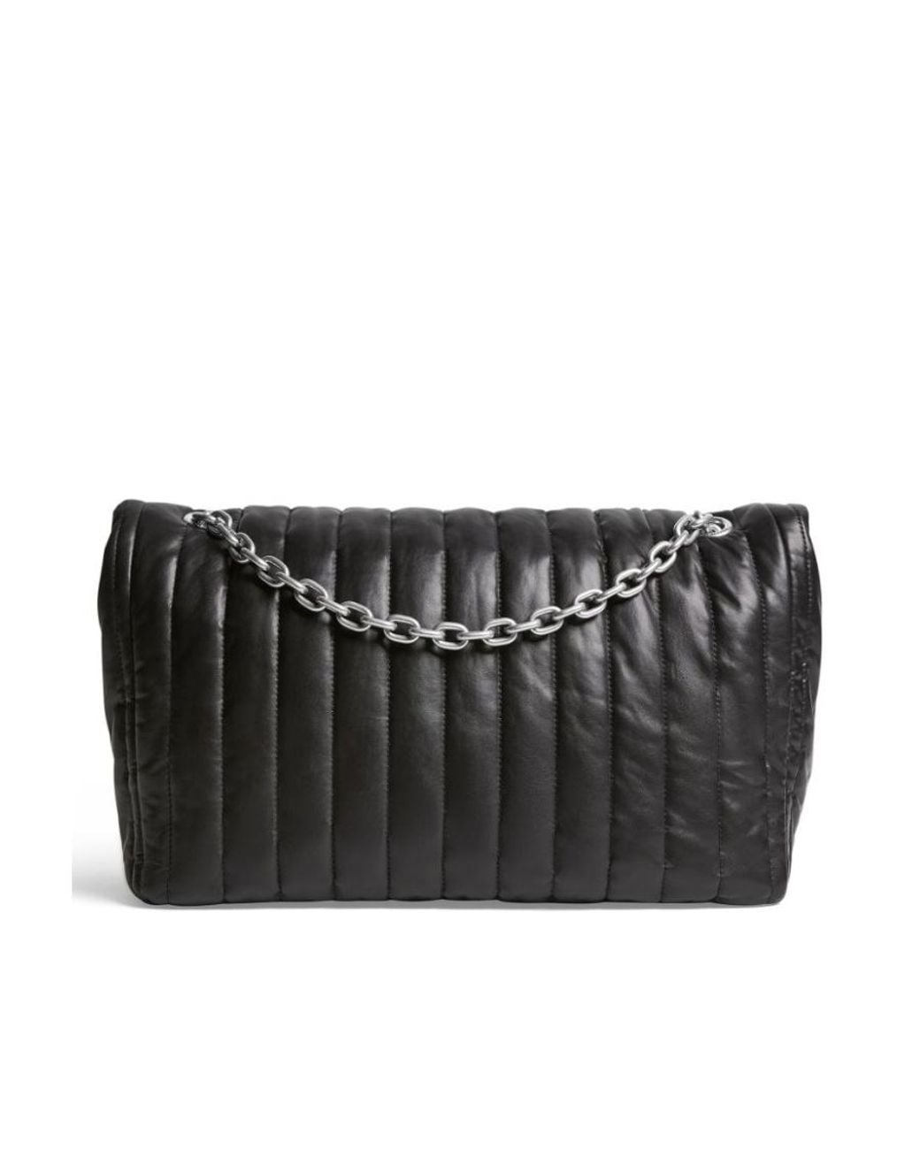 Balenciaga Black Monaco Medium Quilted Chain Shoulder Bag