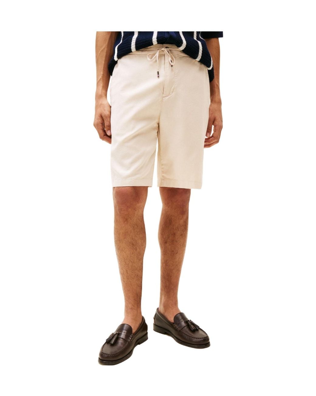 Tommy Hilfiger Natural Drawstring Casual Shorts for men