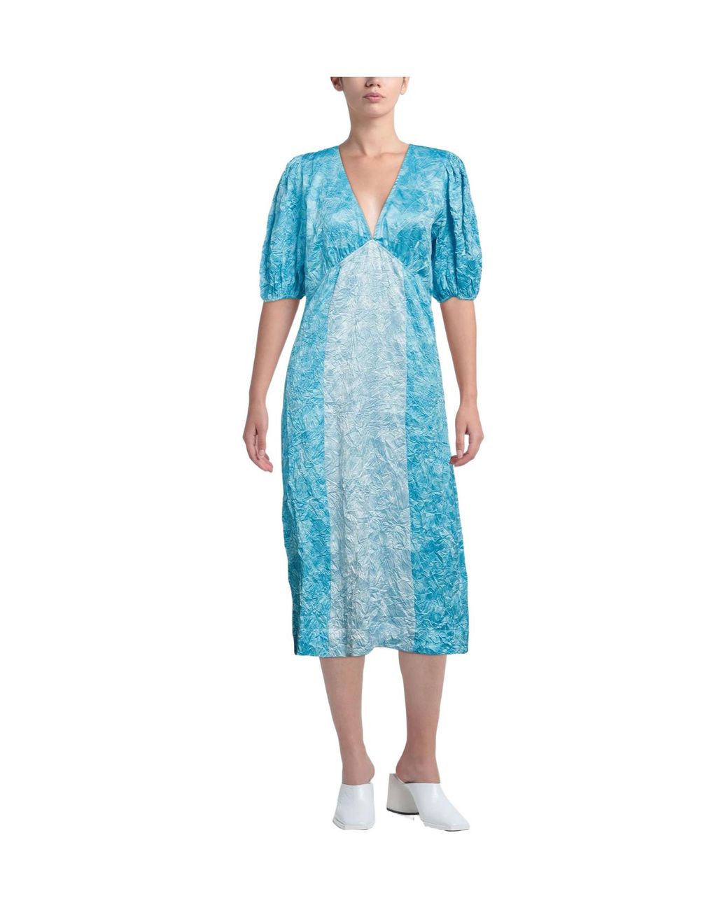 Ganni Blue Midi Dress