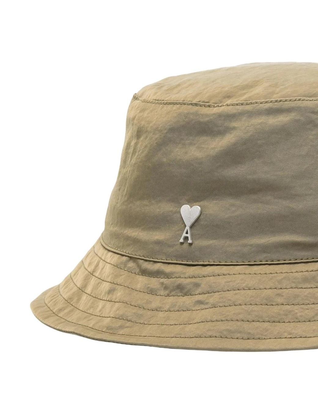AMI Multicolor Heart-Logo Bucket Hat for men