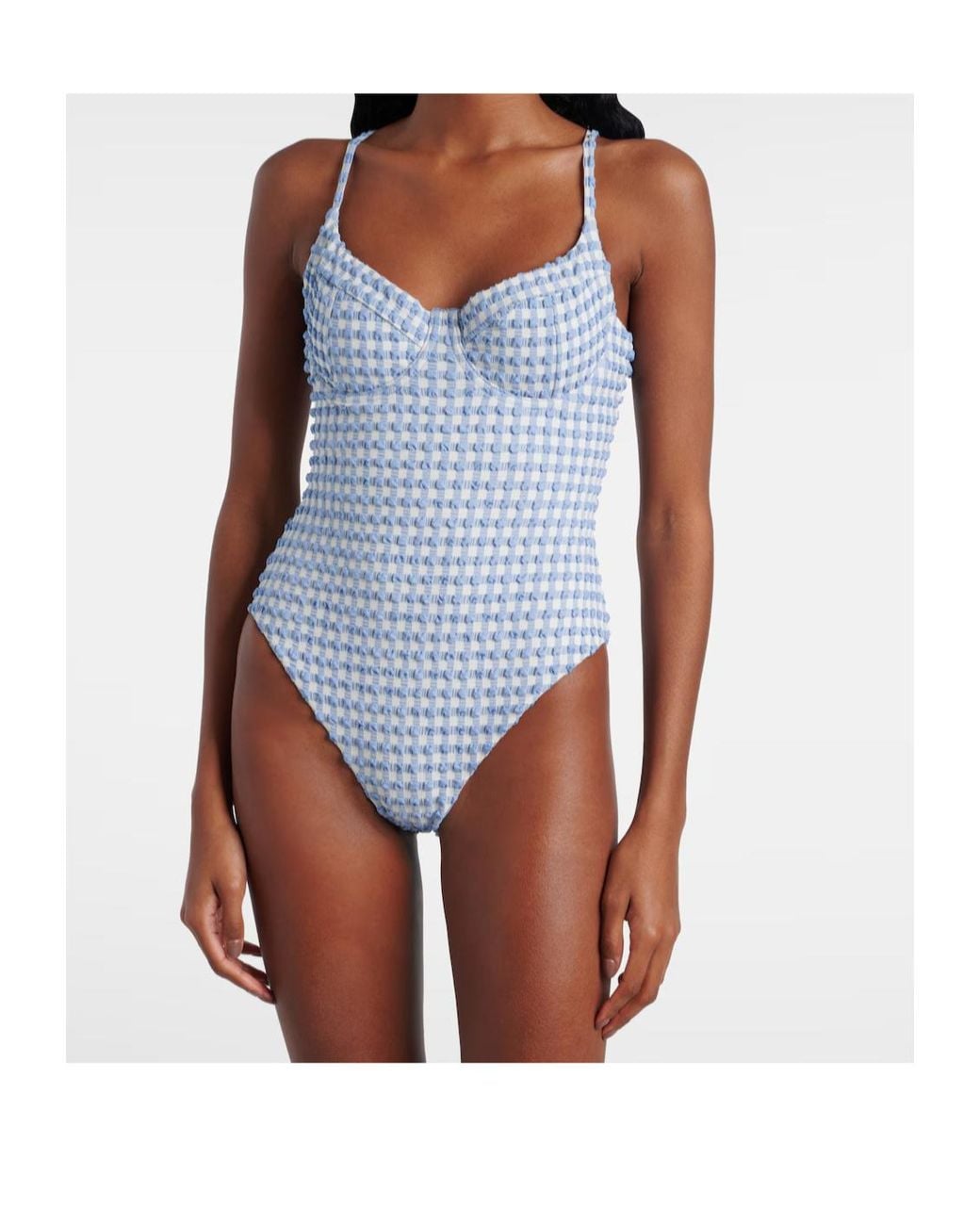 Jonathan Simkhai Blue One-Piece Swimsuit