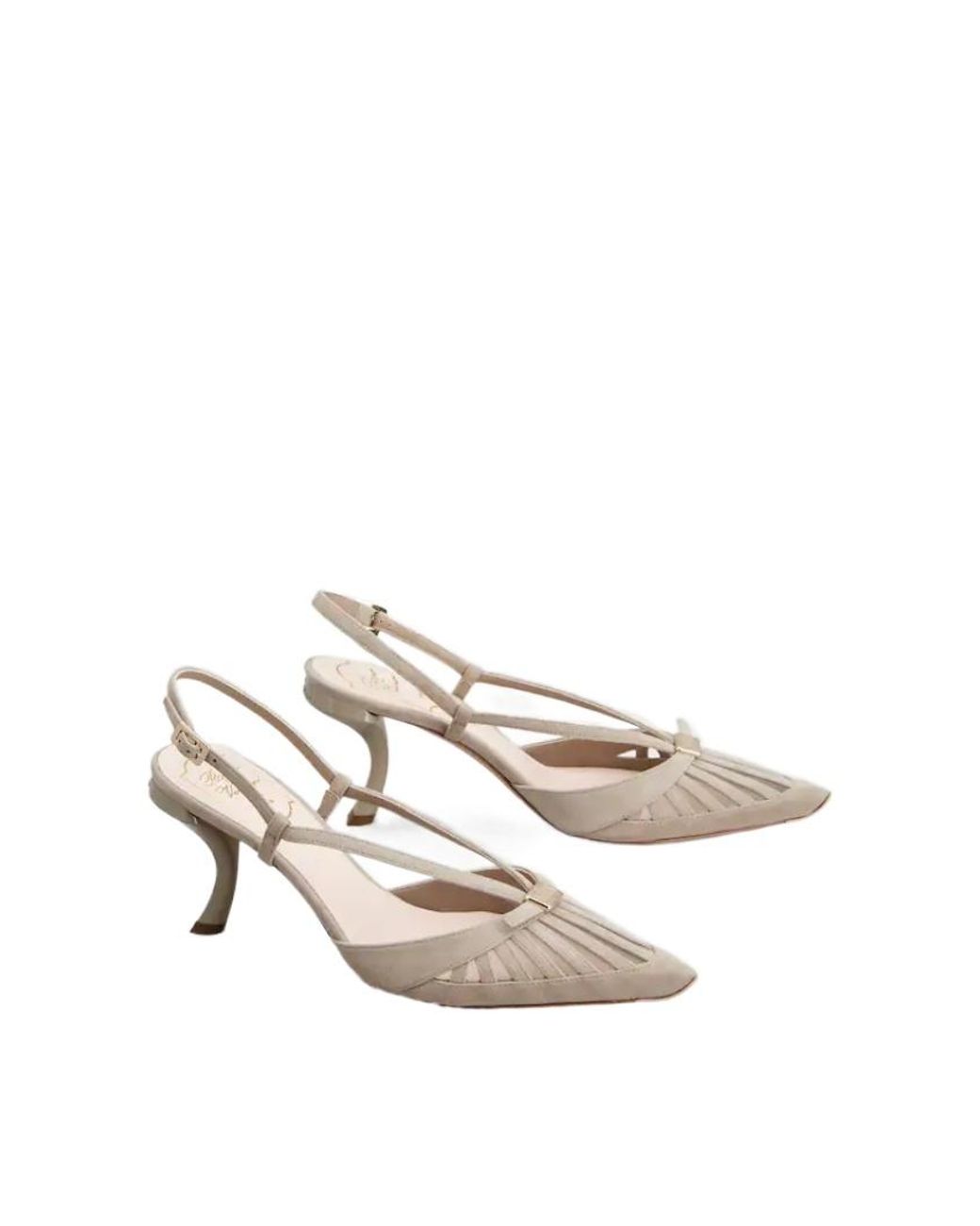 Roger Vivier Metallic Virgule D'Orsay Pumps