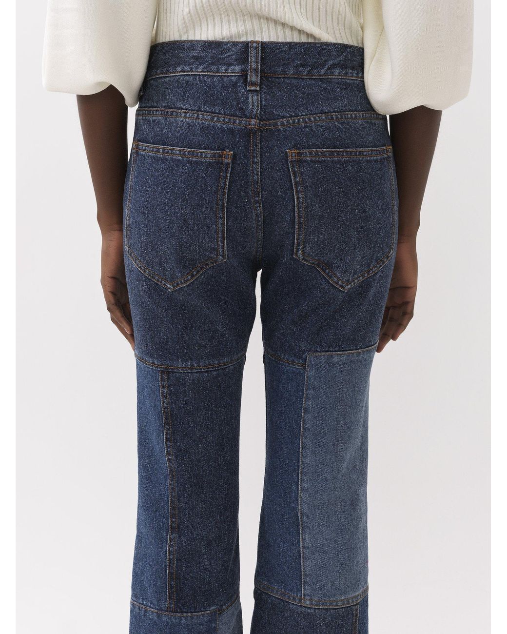 Chloé Blue Chloé Cropped Flared Jeans