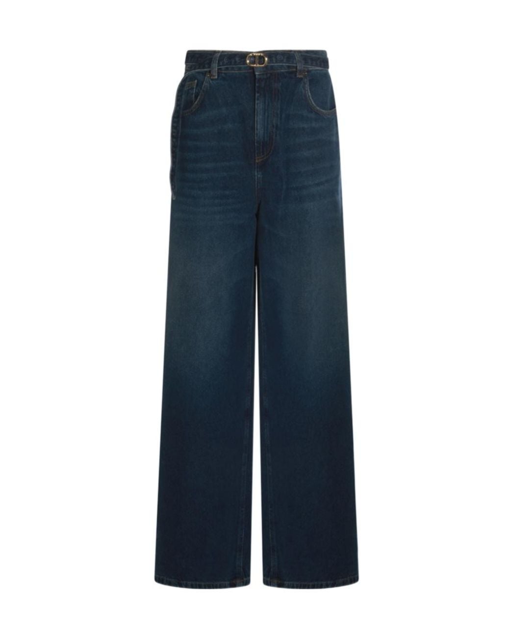 Twinset Blue Logo-Patch Jeans