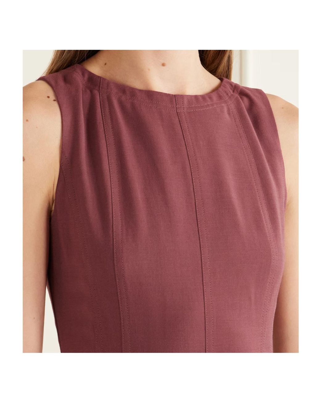 Brunello Cucinelli Purple Sleeveless Dress