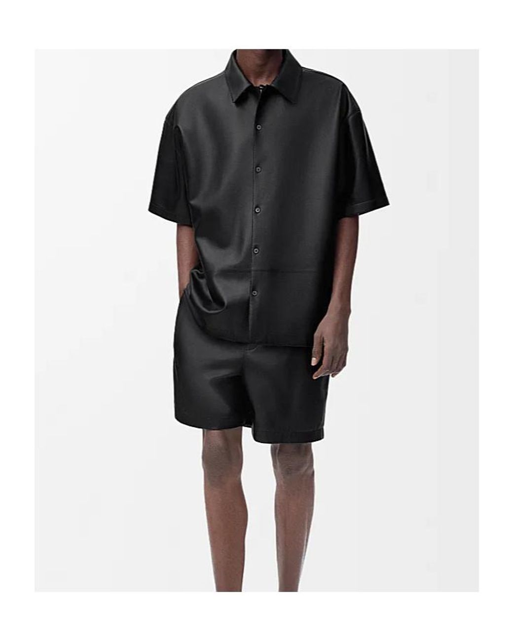 Loewe Black Anagram Logo Debossed Shirt for men