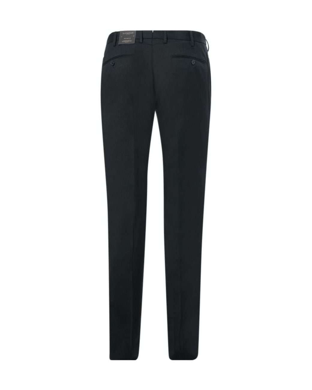 Incotex Black Buttoned Wool-Blend Pants for men
