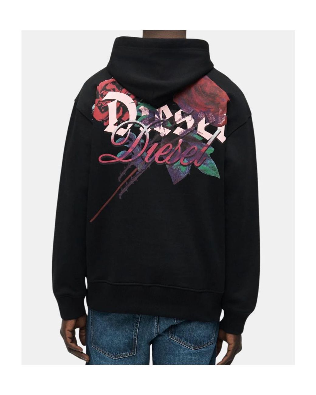 DIESEL Blue Hooded Sweatshirt for men