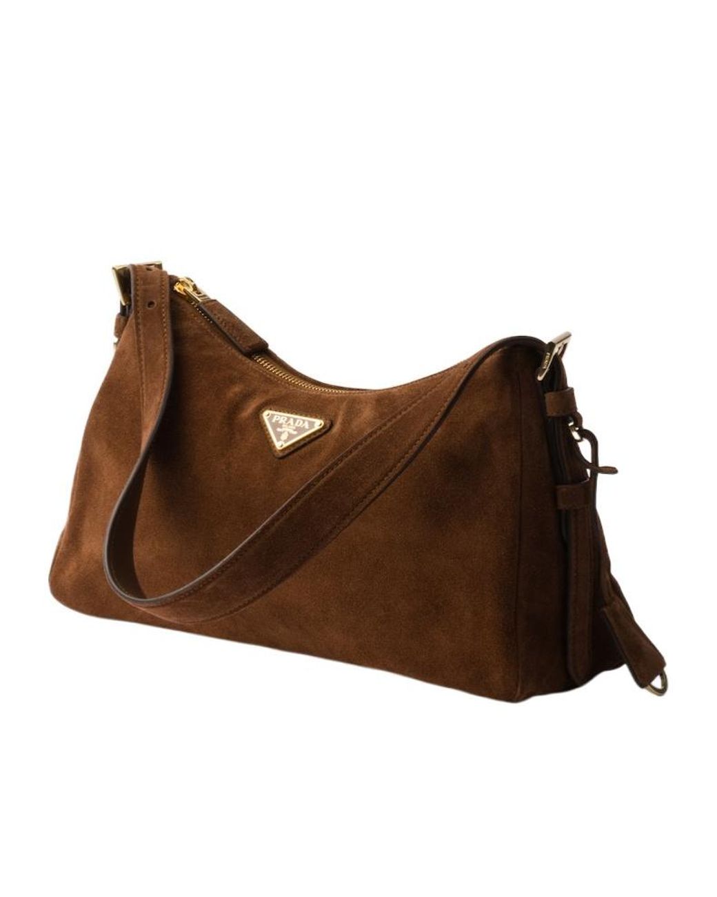 Prada Brown Aimée Zipped Medium Shoulder Bag