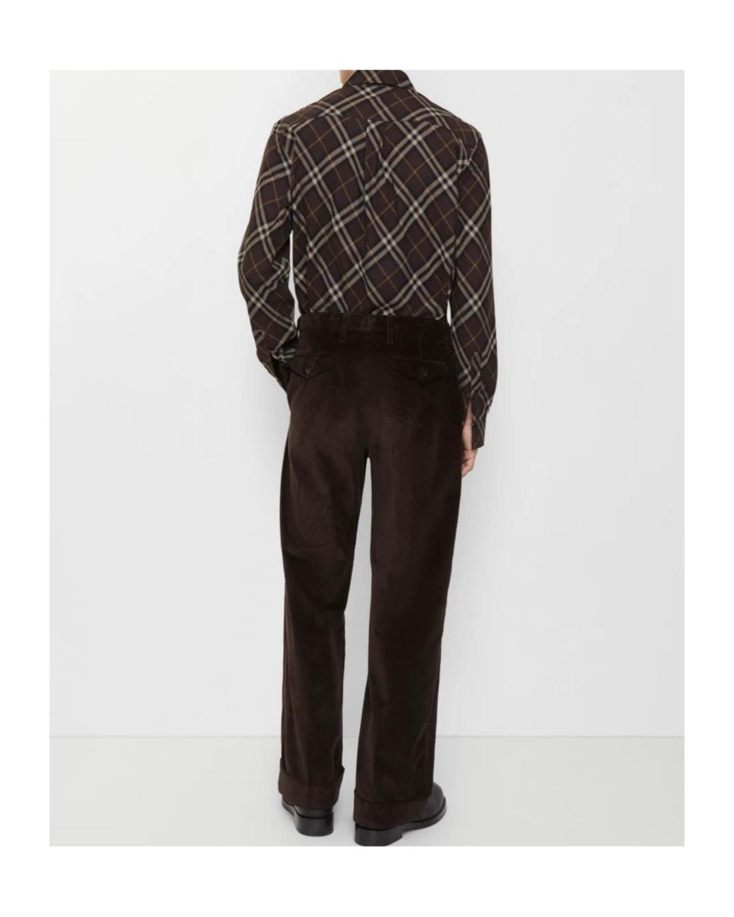 Burberry Blue Straight-Leg Corduroy Trousers for men