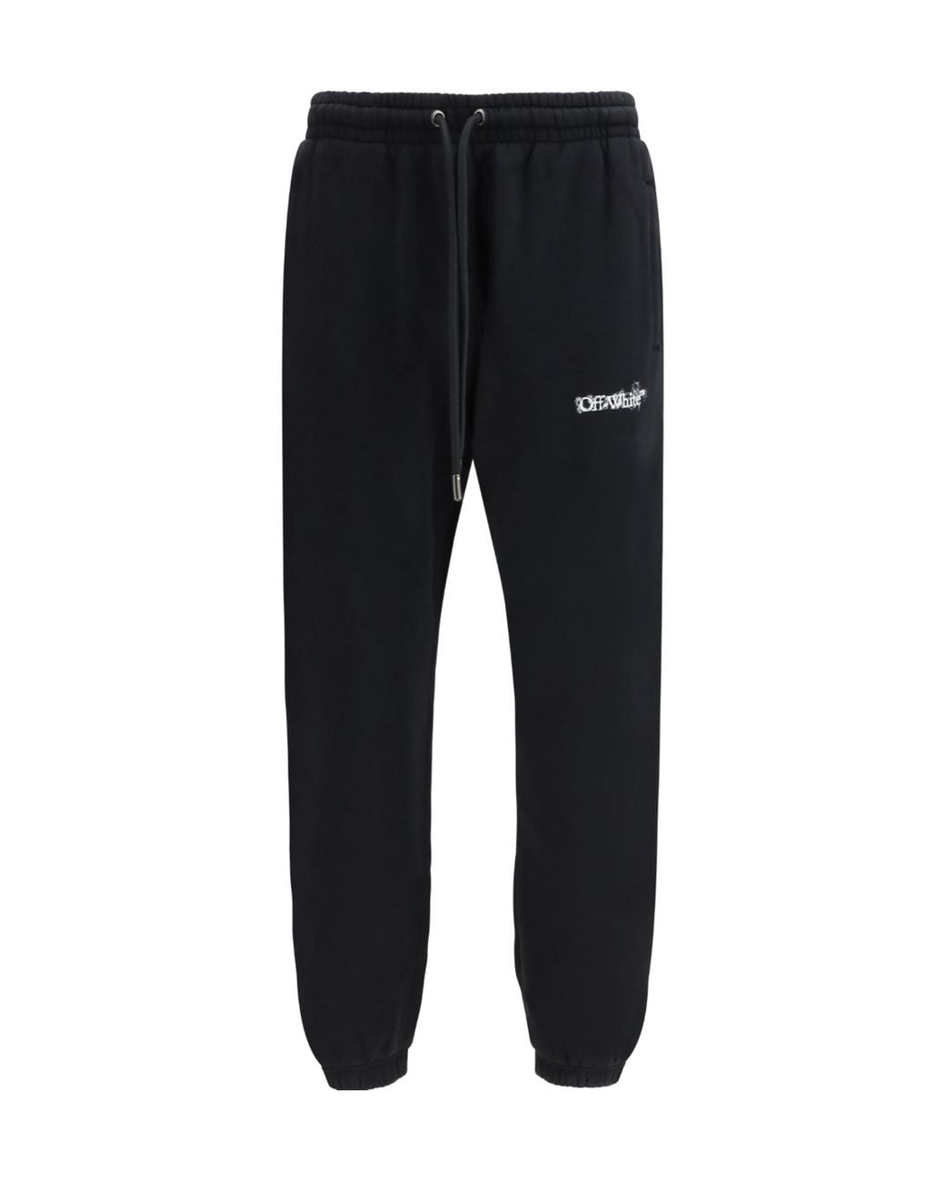 Off-White c/o Virgil Abloh Black Heraldic Arrow Cuffed Sweatpants for men